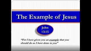 The Example Of Jesus