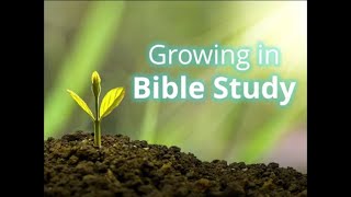 Growing In Bible Study