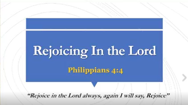 Rejoicing In The Lord